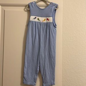 Petite Bebe Knit Smocked Airplane Longall